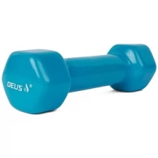 Гантель DEUS FITNESS, вес - 0,75кг., металл в виниловой антискользящей, глянцевой оболочке
